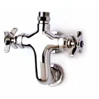 image of T&S Brass B-0316-LN Pantry Faucet, Double, Splash-Mounted, Swivel Base Only