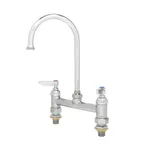 image of T&S Brass B-0321-CC-CR Faucet, Deck Mount, 8" C/C, Swivel Gooseneck