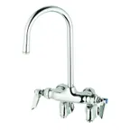 image of T&S Brass B-0342 Faucet, Splash Mounted, Rigid Gooseneck, 4" Oc