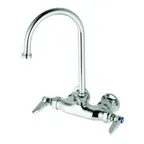 image of T&S Brass B-0346 Faucet, Splash Mounted, 3-3/8" O.C, Swivel Gooseneck