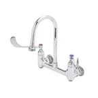 image of T&S Brass B-0353 Medical Faucet, Wall Mount, 8" Centers, 5-3/4" Rigid Gooseneck