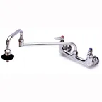 image of T&S Brass B-0597-CR Pot & Kettle Filler Faucet, Wall Mount, 8" Centers