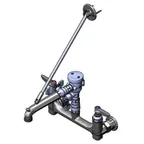 image of T&S Brass B-0665-BSTP-963 Service Sink Faucet, 8" Wall Mount, Built-In Stops