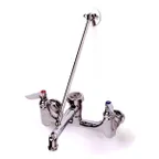 image of T&S Brass B-0665-CRBSTPVR Service Sink Faucet, Wall Mount, 8" Centers