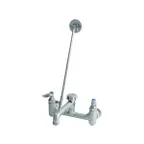 image of T&S Brass B-0665-CRBSTRVR Service Sink Faucet, Wall Mount, 8" Centers