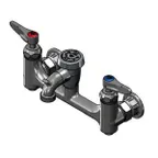 image of T&S Brass B-0674-CR-BSTP Service Sink Faucet, Wall Mount, 8" Centers