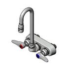 image of T&S Brass B-1115-132X Faucet Workboard, Wall Mount, 4" Centers, 132X Gooseneck