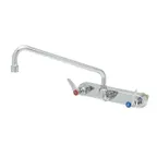 image of T&S Brass B-1128-XS-F12 Workboard Faucet, Splash/Wall Mount, 8" Centers