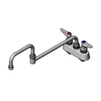 image of T&S Brass B-1130 Faucet, 18" Double-Jointed Nozzle, Deck Mounted