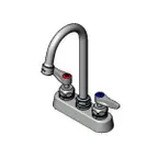 image of T&S Brass B-1141-2-V22-CR Workboard Mixing Faucet, Deck Mount, 4" Centers