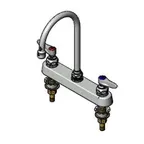 image of T&S Brass B-1142-XS Workboard Mixing Faucet, Deck Mount, 8" Centers