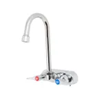 image of T&S Brass B-1146-2-V12-CR Workboard Faucet, Wall Mount, 4" Centers
