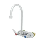 image of T&S Brass B-1146-XS-F12 Workboard Faucet, Wall Mount, 4" Centers
