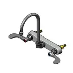 image of T&S Brass B-1147-04-CR Workboard Faucet, Wall Mount, 8" Centers