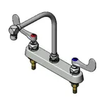 image of T&S Brass B-1149 Faucet Workboard, Deck Mount, 8" Center, Swing Gooseneck