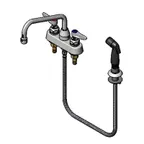 image of T&S Brass B-1171-07 Lavatory Faucet, Deck Mounted, 4" Centers, 8" Swing Spout