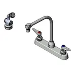 image of T&S Brass B-1173-101-48H Faucet Workboard, Deck Mount, 8" C/C, Swing Nozzle