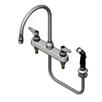 image of T&S Brass B-1174 Lavatory Faucet, Hose & Spray, Swing Gooseneck