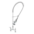 image of T&S Brass B-2277-01-CR Easyinstall Pre-Rinse Unit, Deck Mount Base, 8" Center