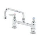 image of T&S Brass B-2280-060X Double Pantry Faucet, Deck Mount, 8" Centers