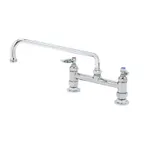 image of T&S Brass B-2280-CR Swivel Sink & Double Pantry Faucet, 8" Deck Mount