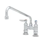 image of T&S Brass B-2283-065X Double Pantry Faucet, Deck Mount, 4" Centers