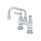 image of T&S Brass B-2283-CR Double Pantry Faucet, Deck Mount, 4" Centers