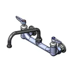 image of T&S Brass B-2414-CR-SC Mixing Faucet, Wall Mount, 8" Centers