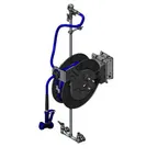 image of T&S Brass B-7143-U06WS2C Hose Reel System, 8" Wall Mount Mixing Faucet