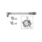 image of T&S Brass HG-4D-48SEL-FF Safe-T-Link Gas Connector Hose, 3/4" Npt X 48" Long