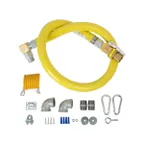 image of T&S Brass HG-4F-48SEL-FF Safe-T-Link Gas Connector Hose, 1-1/4" Npt X 48" Long