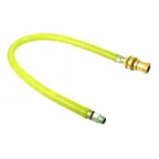 image of T&S Brass HG-6C-48 Safe-T-Link Gas Appliance Connector, 48" Long Coated Hose