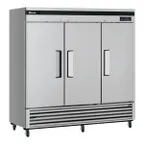 image of Turbo Air TSF-72SD-N 81.88" 3-Solid Door Reach-In Freezer, Bottom Mount, 63.8 cu. ft., Stainless Steel