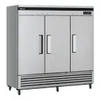 image of Turbo Air TSR-72SD-N 81" 3-Section Super Deluxe Reach-In Refrigerator w/ 3 Solid Doors, Bottom Mount, 64 cu. ft.