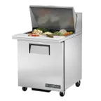 image of True TSSU-27-12M-B-HC 27" Mega Top Sandwich/Salad Prep Table w/ 1 Door 12 Pans