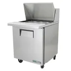 image of True TSSU-27-12M-C-HC 27" Mega Top Sandwich/Salad Prep Table w/ 1 Door 12 Pans