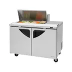 image of Turbo Air TST-48SD-08S-N 48" Two Section Sandwich / Salad Prep Table w/ 2 Doors, 8 Pans