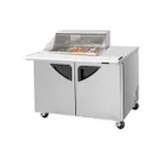 image of Turbo Air TST-48SD-12M-N-CL 48" Mega Top Sandwich/Salad Prep Table w/ 2 Doors, 12 Pans