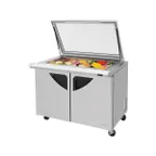 image of Turbo Air TST-48SD-18-N-GL 48" Mega Top Sandwich/Salad Prep Table w/ 2 Doors, 18 Pans