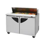 image of Turbo Air TST-48SD-N 48" Two Section Sandwich / Salad Prep Table w/ 2 Doors, 12 Pans