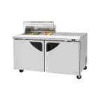 image of Turbo Air TST-60SD-08S-N-CL 60" Two Section Sandwich / Salad Prep Table w/ 2 Doors, 8 Pans