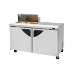 image of Turbo Air TST-60SD-08S-N 60" Two Section Sandwich / Salad Prep Table w/ 2 Doors, 8 Pans