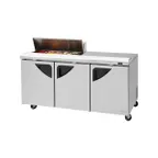 image of Turbo Air TST-72SD-10S-N 72" Three Section Sandwich / Salad Prep Table w/ 3 Doors, 10 Pans