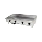 image of Toastmaster TMGT48 48" Countertop Thermostatic Gas Griddle, 3/4" Steel Plate, 80.000 BTU