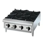 image of Toastmaster TMHP4 24" Countertop Gas Hotplate with (4) Burners, Manual Control, 88.000 BTU
