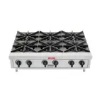 image of Toastmaster TMHP6 36" Countertop Gas Hotplate with (6) Burners, Manual Control, 132.000 BTU