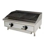 image of Toastmaster TMLC24 24" Countertop Gas Lava Rock Charbroiler w/ (2) Burners, 60.000 BTU