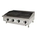 image of Toastmaster TMLC48 48" Countertop Gas Lava Rock Charbroiler w/ (4) Burners, 120.000 BTU