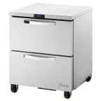 image of True TUC-27F-D-2-HC~SPEC3 27" 1-Section Undercounter Freezer w/ 2 Drawers, Stainless Steel