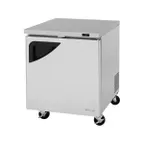 image of Turbo Air TUF-28SD-N 28" 1-Door Undercounter Freezer, Stainless Steel, 6.8 cu. ft.